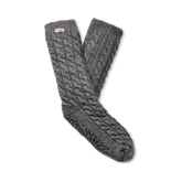 Women's Elowyn Cable Knit Fleece Lined in Charcoal Heather Confetti