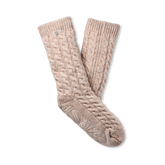 Women's Elowyn Cable Knit Fleece Lined in Cream Confetti