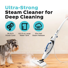 Steam Mop & Handheld Steam Cleaner | 30-Second Fast Heat, Chemical-Free Deep Cleaning