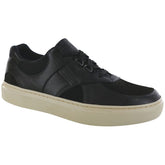 Men's High Street Lace Up Sneaker in Black Ash