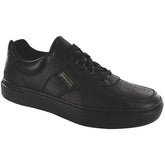 Men's High Street Lace Up Sneaker in Matte Black