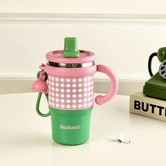 Coffee Insulated Cup Stainless Steel Water Cup Large Capacity High Appearance Double Drinking Cup Ice Cream Cup for Girl