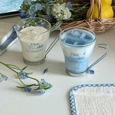 Original Stainless Steel Handle Heat-Resistant Glass Letter Transparent Glass Milk Cup Coffee Cup Breakfast