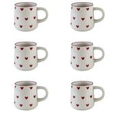 2/4/6Pcs Love Ceramic Mug, Cute Little Love Ceramic Mug Coffee Cup Drinking Cup for Home Drinking, Afternoon Tea Drinking, Office Drinking, Coffee Shop Latte Art, Souvenir, Valentine's Day Holiday Gift, Birthday Gift
