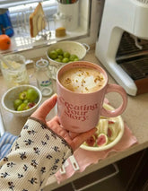 Pink Romantic English Ceramic Mug Cream Breakfast Cup Mugs Coffee Cups Ceramic Mug