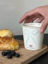 Original Bow Ceramic Cup Imitation Paper Cup Breakfast Simple Cute Bow Coffee Cup