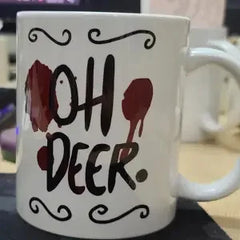 Alastors Ceramic Mug oh deer Hazbined Coffee Water Cup Anime Cartoon Originals Cups Hotels Creative Kawaii Fans Birthday Gift