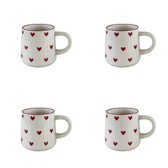 2/4/6Pcs Love Ceramic Mug, Cute Little Love Ceramic Mug Coffee Cup Drinking Cup for Home Drinking, Afternoon Tea Drinking, Office Drinking, Coffee Shop Latte Art, Souvenir, Valentine's Day Holiday Gift, Birthday Gift