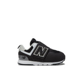 Toddler 574 B Hook & Loop in Black with Silver Metallic