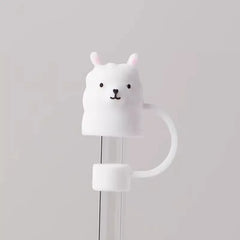 Cute Strawberry Straw Cover Caps For Stanley Cup 40 oz Tumbler Accessories Kawaii Silicone Straw Toppers Cap For 10mm Straws