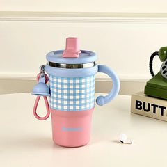 Coffee Insulated Cup  Stainless Steel Water Cup  Large Capacity  High Appearance  Double Drinking Cup  Ice Cream Cup for Girl