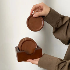 4Pcs/1Set Bamboo Coaster Creative Insulated Tea Ceremony Tea Coaster Holder Glass Cup Mat Solid Wood Coffee Coaster Home Oven Mittsing Table Decoration Suitable for Holidays, Parties, Birthday, Weddings and Dinner Gifts