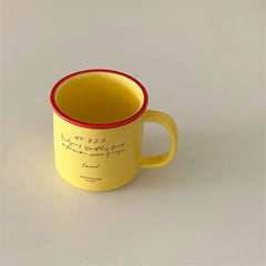 Korean Blogger's Contrasting Coffee Cup Breakfast Water Cup 300ml  Mugs Coffee Cups