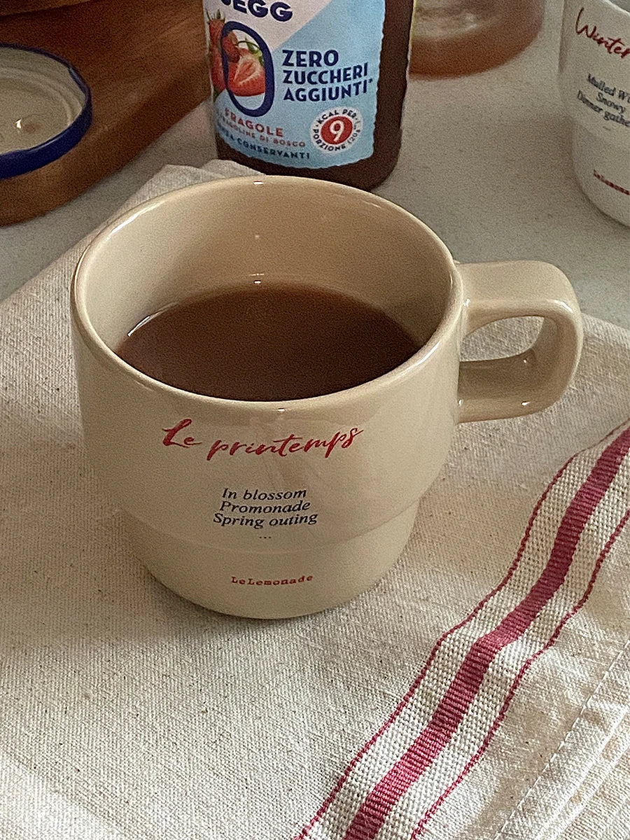 Original French Mug Retro Cup Children's High Beauty Ceramic High End Coffee Mug