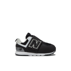 Toddler 574 B Hook & Loop in Black with Silver Metallic